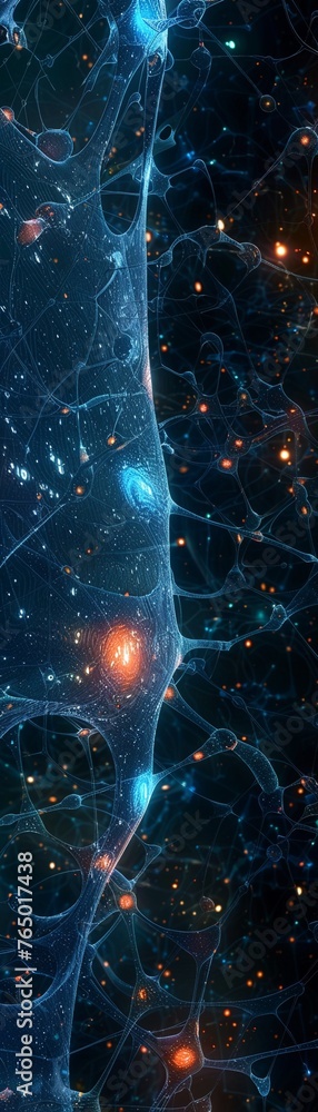 A networks nerve center, alive with the ebb and flow of glowing data A networks nerve center, alive with the ebb and flow of glowing data