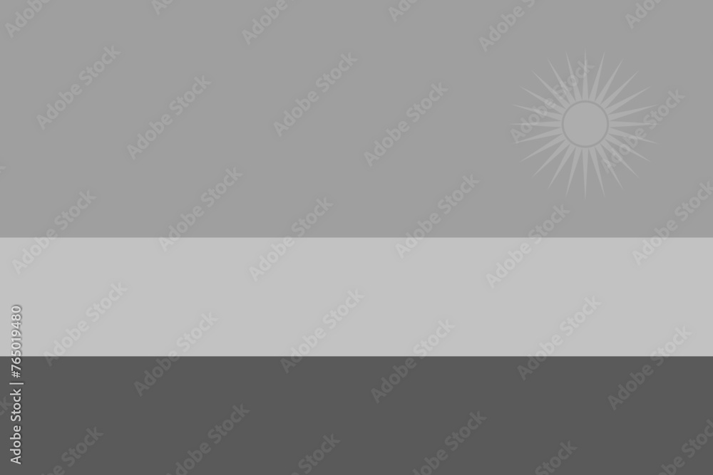 Fototapeta premium Rwanda flag - greyscale monochrome vector illustration. Flag in black and white