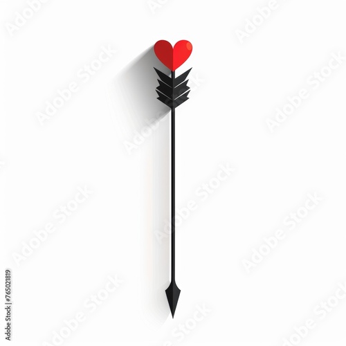 Obraz na płótnie Cupid’s arrow with heart symbolize love w salonie