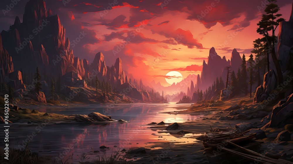 Fantasy World Landscape 