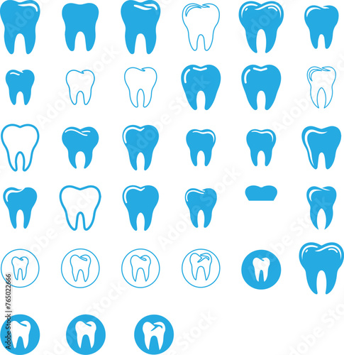 Dental flat  design icons