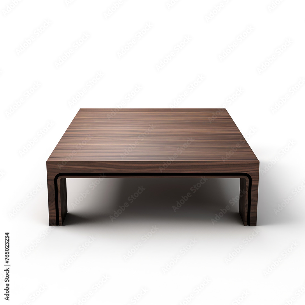 a modern solid wood square coffee table with a simple design сreated with Generative Ai a modern solid wood square coffee table with a simple design сreated with Generative Ai