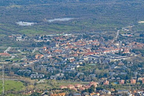 view of the municipality of el escorial from mount abantos