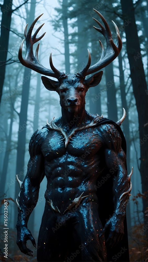 Fototapeta premium Sovereign of the Starlit Antlers