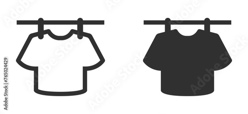 Hanging shirt dry area icon sign vector illustration