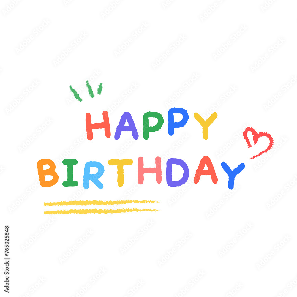 cute colorful typography for birthday