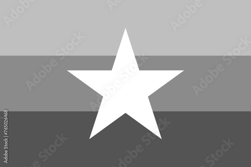 Myanmar flag - greyscale monochrome vector illustration. Flag in black and white