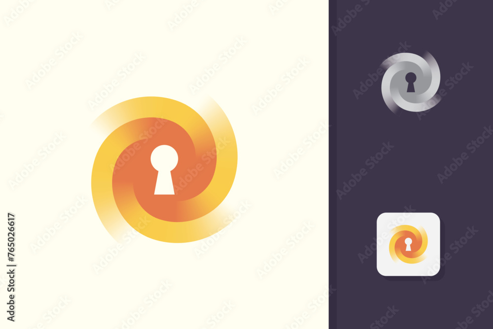 keyhole logo design vector template keyhole logo design vector template