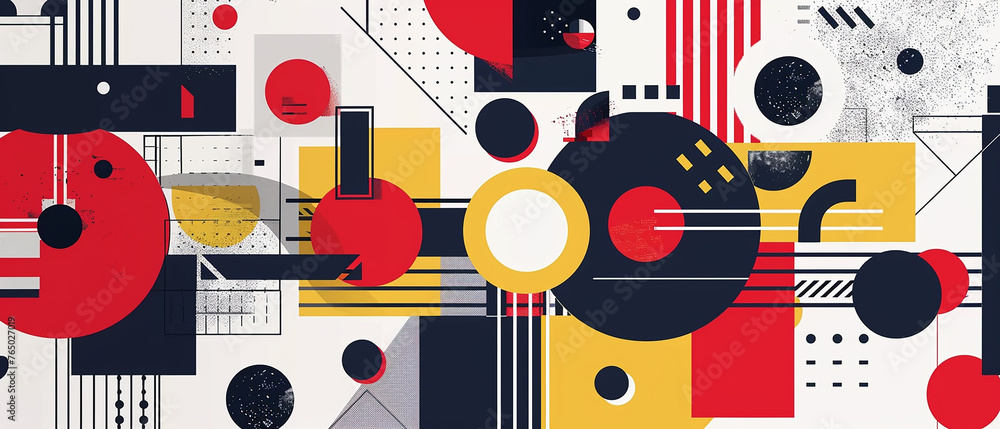 Abstract symbols with bold geometric shapes Abstract symbols with bold geometric shapes
