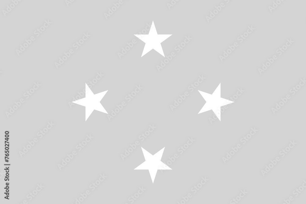 Federated States of Micronesia flag - greyscale monochrome vector illustration. Flag in black and white - obrazy, fototapety, plakaty 
