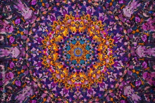 Mesmerizing kaleidoscopic symphony revealing the beauty of dynamic patterns