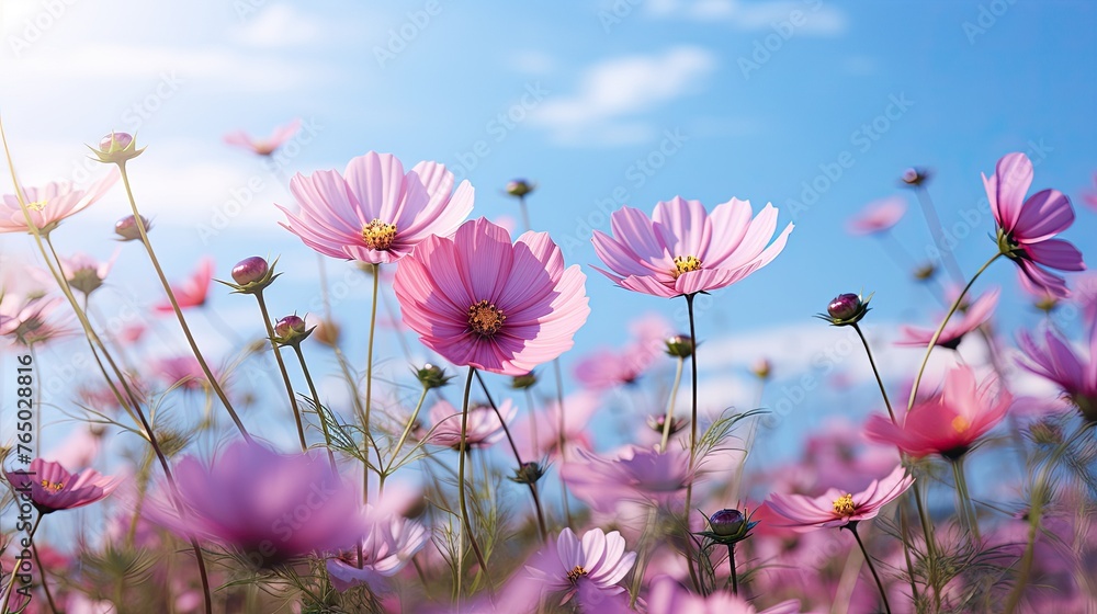 Obraz premium Cosmos pink flowers