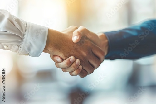 Business handshake and business people concept. Partnership, deal, agreement, Generative AI