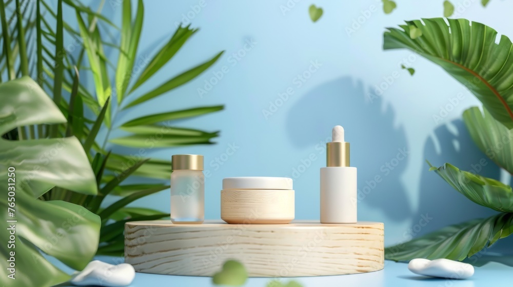 Presentation of a stand for the promotion of beauty care products promotional photo