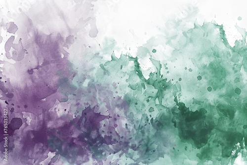 Abstract green purple painted Watercolor Background. Generative ai