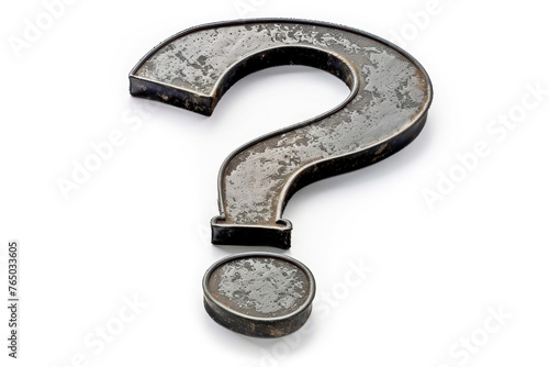 Question mark design with copy space on white background.