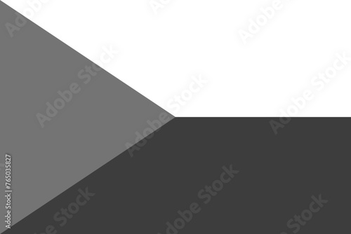 Czech Republic flag - greyscale monochrome vector illustration. Flag in black and white