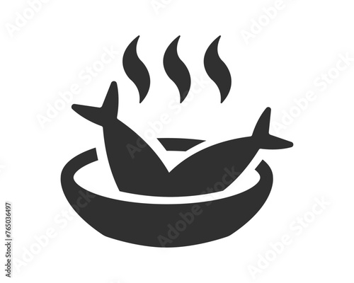 Fish curry sign icon vector illustration