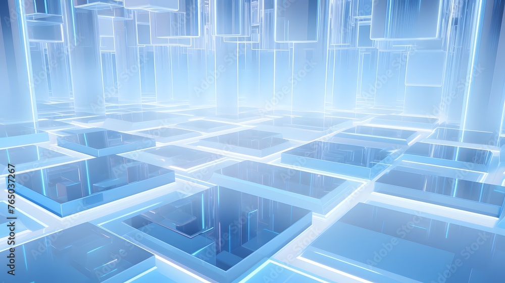 3d rendering of white and blue abstract geometric background. Scene for advertising, technology, showcase, banner, game, sport, cosmetic, business, metaverse. Sci-Fi Illustration. Product display 3d rendering of white and blue abstract geometric background. Scene for advertising, technology, showcase, banner, game, sport, cosmetic, business, metaverse. Sci-Fi Illustration. Product display