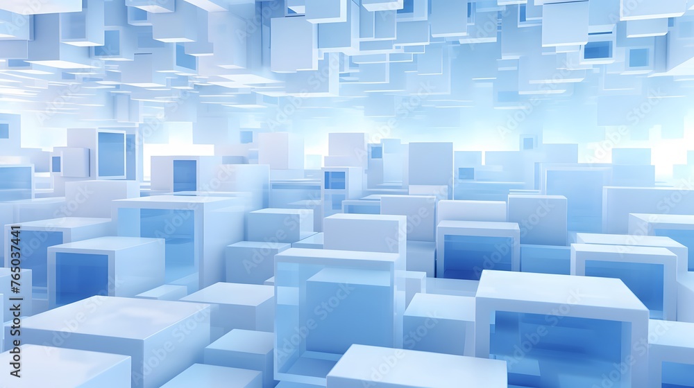 3d rendering of white and blue abstract geometric background. Scene for advertising, technology, showcase, banner, game, sport, cosmetic, business, metaverse. Sci-Fi Illustration. Product display 3d rendering of white and blue abstract geometric background. Scene for advertising, technology, showcase, banner, game, sport, cosmetic, business, metaverse. Sci-Fi Illustration. Product display
