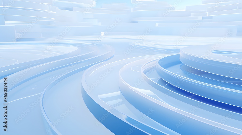 3d rendering of white and blue abstract geometric background. Scene for advertising, technology, showcase, banner, game, sport, cosmetic, business, metaverse. Sci-Fi Illustration. Product display 3d rendering of white and blue abstract geometric background. Scene for advertising, technology, showcase, banner, game, sport, cosmetic, business, metaverse. Sci-Fi Illustration. Product display