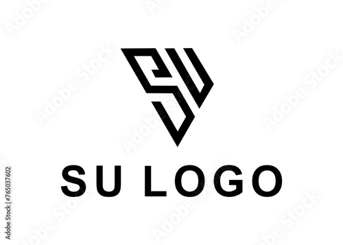 letter su logo, design, Vector, illustration, creative icon, template