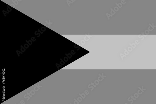 Bahamas flag - greyscale monochrome vector illustration. Flag in black and white