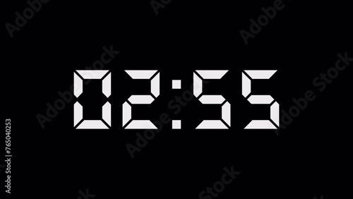 4K countdown animation, 3 minutes displays a timer counting down minutes and seconds.