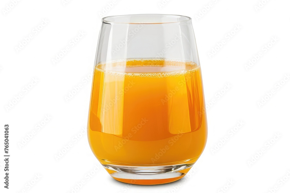 Orange juice glass, isolated on white background Orange juice glass, isolated on white background