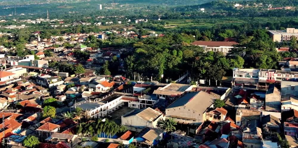 aerial video of densely populated urban areas located in mountainous highlands aerial video of densely populated urban areas located in mountainous highlands