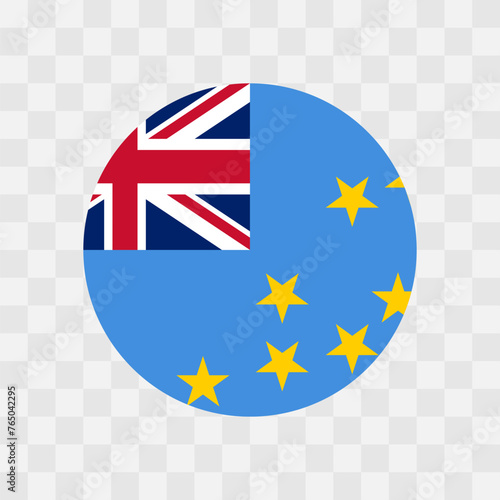 Free Download Tuvalu flag - circle vector flag isolated on checkerboard transparent background - GFXLoad