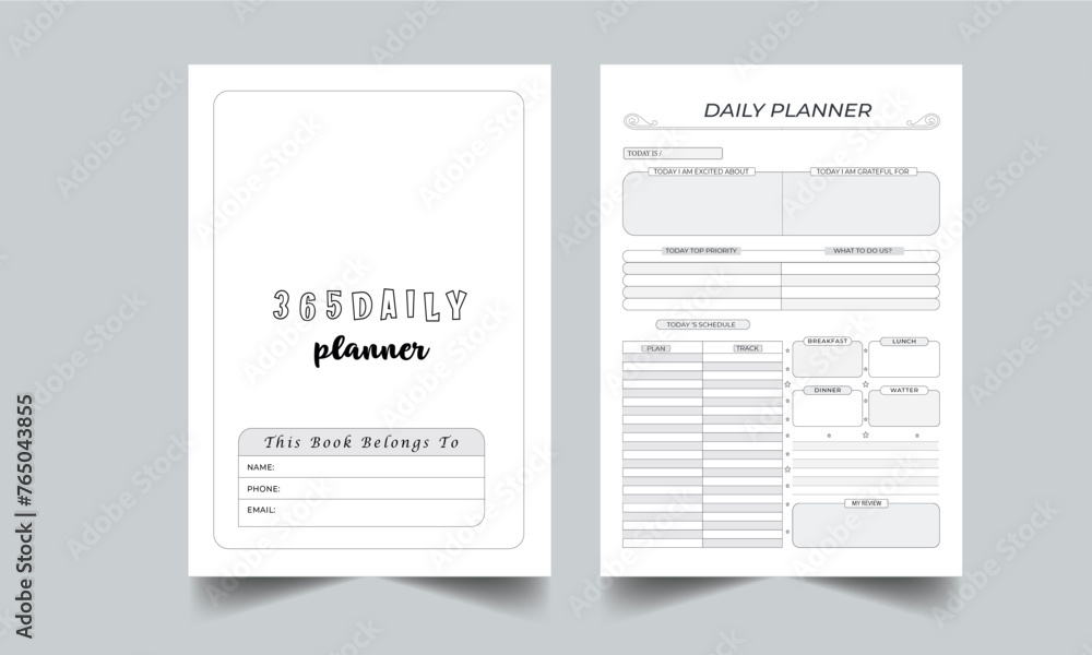 Daily Planner Template layout design