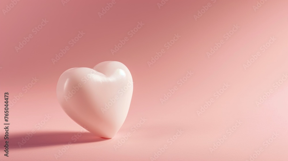 Pink heart on pink background with copy space Pink heart on pink background with copy space