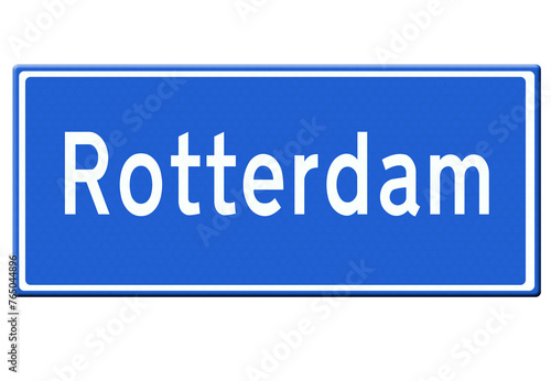 Digital illustration - Rotterdam city sign
