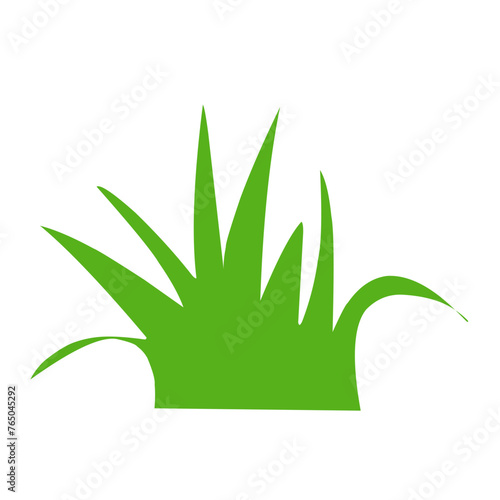 Green grass, vector set for drawing pictures in flat style. Natural material for collecting screensavers.