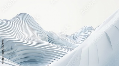 Modern White Background. Rendering in 3D of an abstract building concept, 3d-rendering creative shapes conceptual background. Abstract architectural wallpaper.
