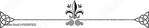 Elegant Celtic Header Graphic - Spiral, Triquetra, Fleur de Lys