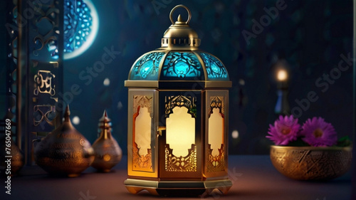 Islamic Background with ramadan and eid mubarok background. © Sumon