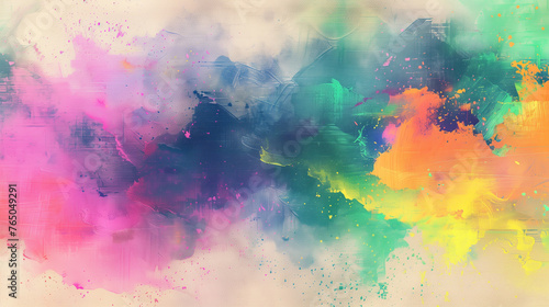 a multicolored painting an abstract painting abstract expressionism, matte background, vivid colors 