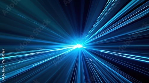 blue abstract background, technology light speed concept