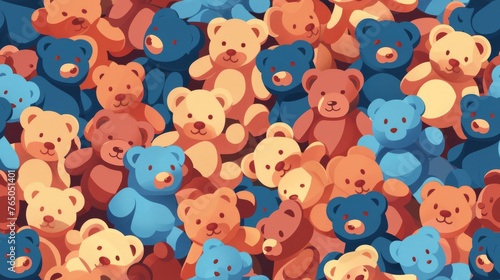 Assorted Teddy Bears in Various Colors