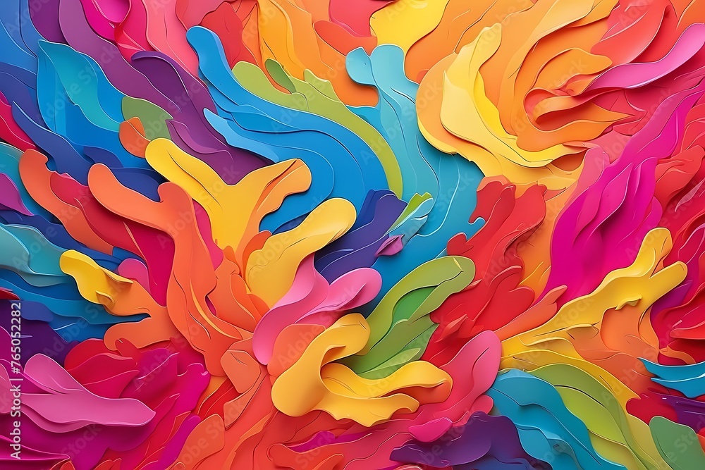 colorful abstract wavy background.