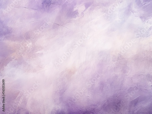 Lilac and white painting with abstract wave patterns