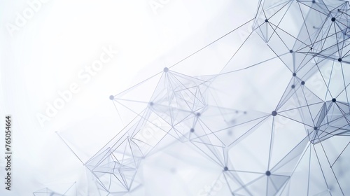 abstract future network on white background. Data and technology concept, network connection