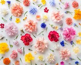 Colorful Carnation Flower Patterns