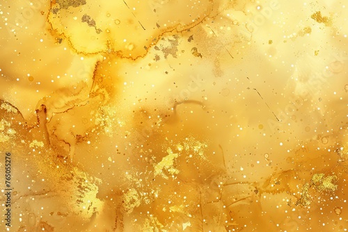 gold texture. Fluid ink abstract background. gold abstract painting background. Generative ai