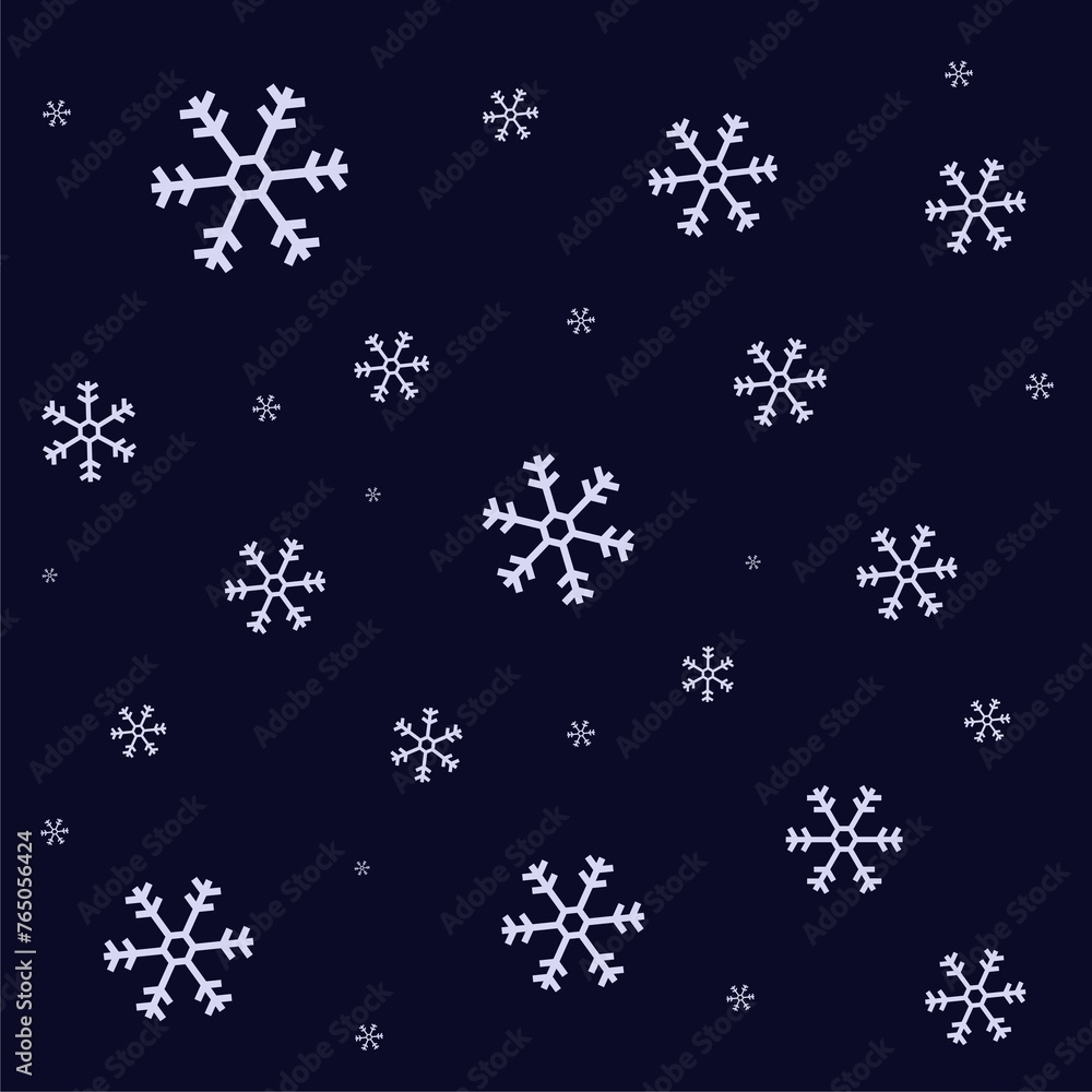 Snowflake icon design. Snowflake icon on blue background Snowflake icon design. Snowflake icon on blue background