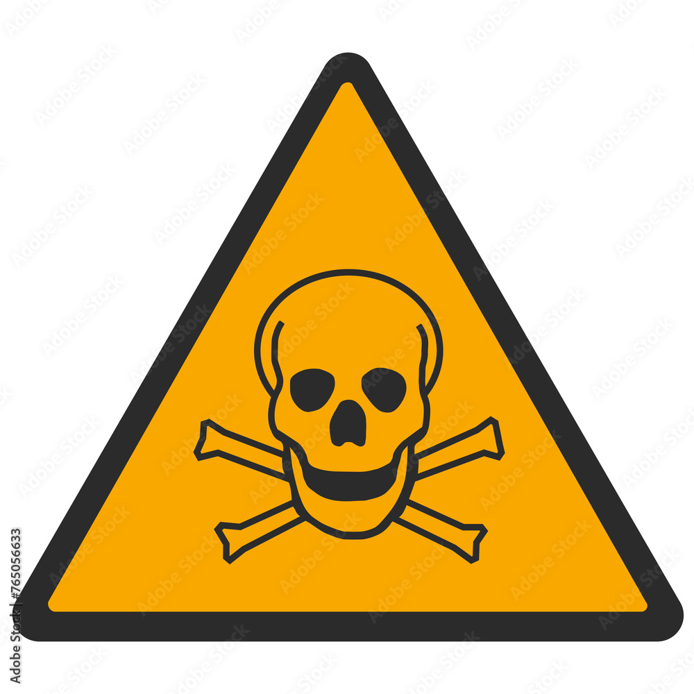 WARNING PICTOGRAM, TOXIC MATERIAL ISO 7010 - W016 - PNG WARNING PICTOGRAM, TOXIC MATERIAL ISO 7010 - W016 - PNG