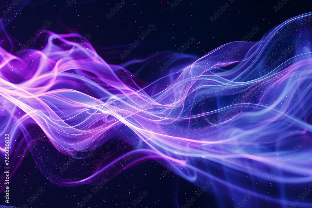 Abstract purple smoke neon light background. generative ai