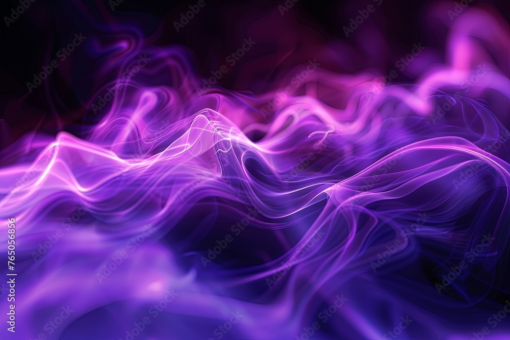 Abstract purple smoke neon light background. generative ai